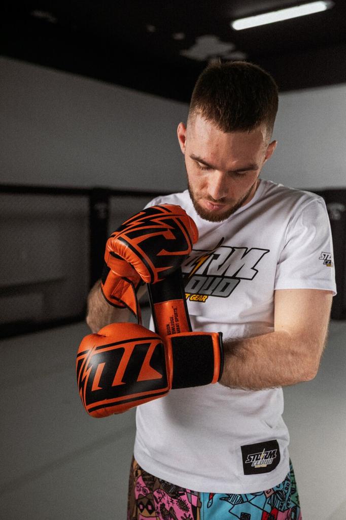 StormCloud Bolt 2.0 Neon Orange Boxing Gloves 16oz