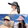 Летняя уличная шляпа от солнца с солнцезащитными очками, широкими полями, дышащая, УФ-защита для женщин