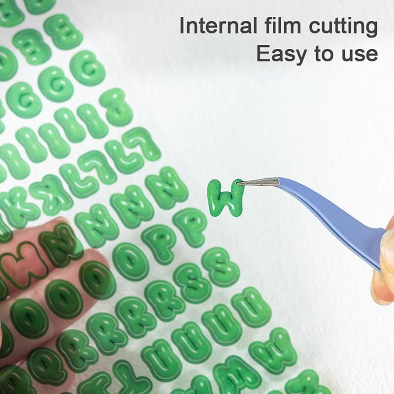 6/8 листов милые креативные лазерные наклейки с буквами, высококачественные прочные наклейки для украшения фотоальбома своими руками, канцелярские принадлежности