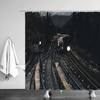 Черно-белый пейзаж Нью-Йорка, набор занавесок для душа, 3D здание, домашний настенный фон, Декор, скандинавский полиэстер, экран для ванной комнаты