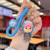 Cartoon One Piece Keychain: PVC Figurine Charm for Bags & Cars, Cute Gift