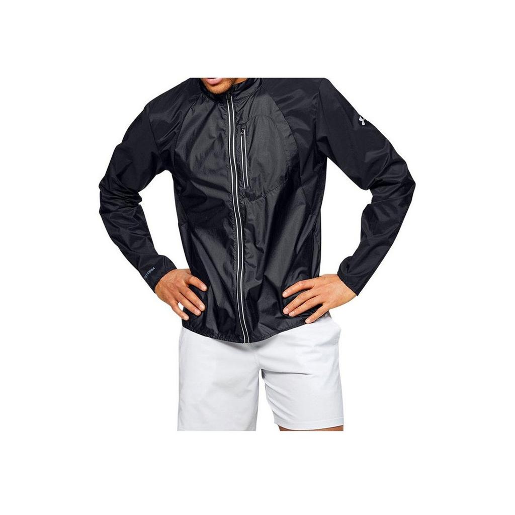 Under Armour Impasse Повседневная спортивная защитная куртка с воротником-стойкой для мужчин, черная 1350941-001