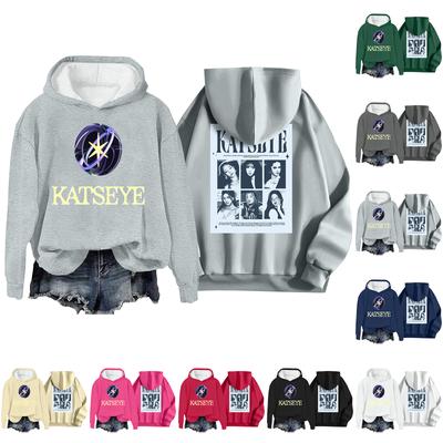 Женская модная повседневная толстовка с длинным рукавом, свободная, с принтом, спортивная, с длинным рукавом, с капюшоном