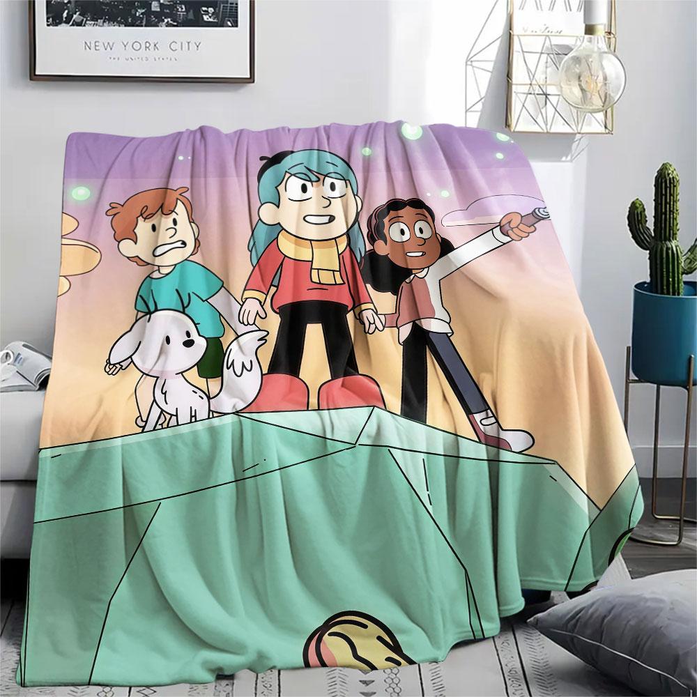 Hilda Art Printed Flannel Blanket, soft throw for bedroom sofa, washable, fan merchandise, great gift.