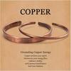 2PCs Pure Copper Cuff Bracelet Waterproof Copper Cuff Bracelet Unisex Bracelet  for Men and Women