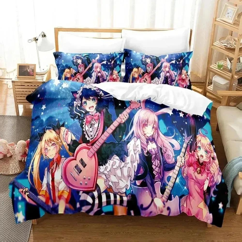 Комплект постельного белья Anime Show By Rock, пододеяльник, комплект постельного белья, пододеяльник, наволочка, одеяло размера king-size, комплект постельного белья для мальчиков и взрослых