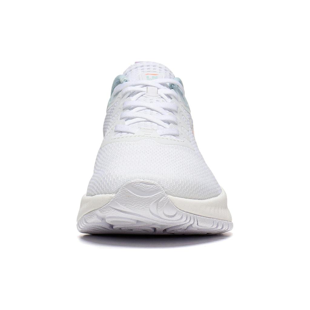 Li Ning Element Comfortable Casual Non-Slip Wear-Resistant Breathable Low-Top Running Shoes Women Sneaker White Blue ARHT006-11