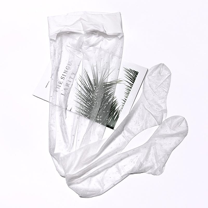 Ультратонкие чулки в горошек 512 иглы большого размера с формой стопы - Бесшовные, шелковистые, высокопрозрачные ластовица 360.