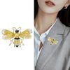 Bee Brooch Pin Sparkling Rustproof Corrosion Resistant Large Insect Brooch Pin Dress Coat Accessories