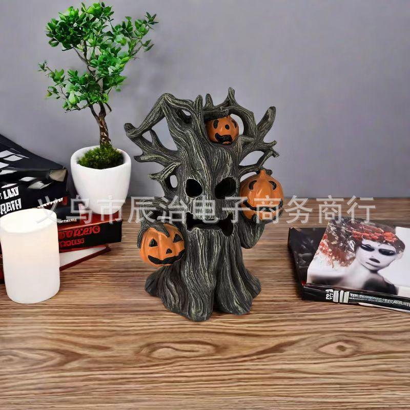Pumpkin tree monster shape sculpture ornament home outdoor garden decoration handicraft ornament