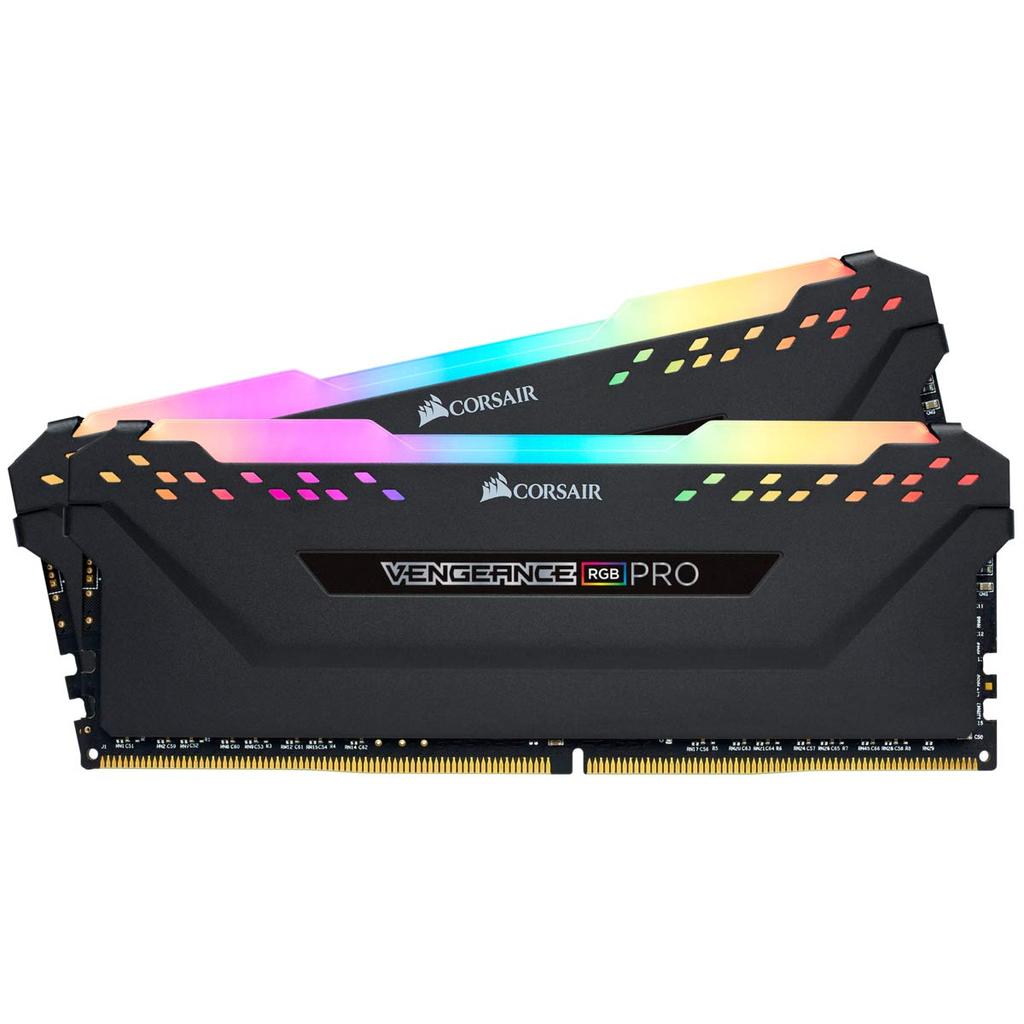 Corsair Память DDR4-3200 МГц для настольных ПК VENGEANCE RGB PRO Series 64 ГБ [32 ГБ x 2] CMW64GX4M2E3200C16