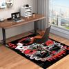 1PC Custom Name Skull In Top Hat Playing Cards Theme Floor Mat Ideal for Living Room, Game Rooms, Office, Bedroom,Floor Mat Playful Design