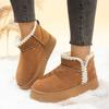 New Winter Fashion Thick-soled Snow Boots Flat-soled Plus Velvet Cuff Cotton Shoes Comfortable Mid-calf Casual Women's Boots