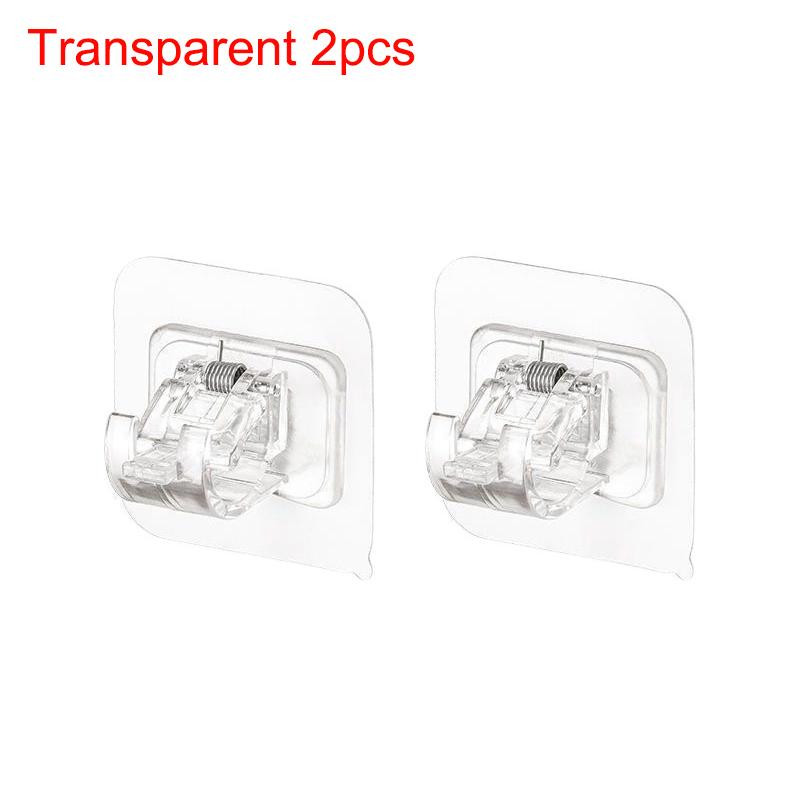 Xiaomi 2/4PCS Self Adhesive Curtain Rod Holder Hook Adjustable Wall Curtain Rod Clip Wall Hanging Hook for Kitchen Bathroom Wall Hook