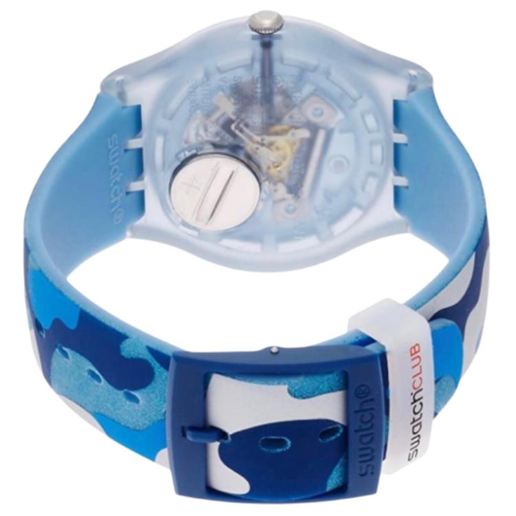 Swatch Унисекс 41 мм Синие часы SUOZ215 SUOZ215