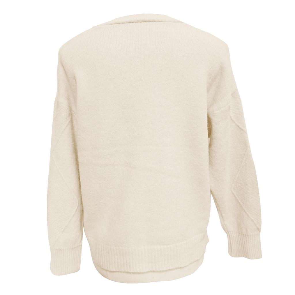 Women's Fashion Solid Color Long Sleeve V-Neck Knit Cardigan Button Sweater Jacket