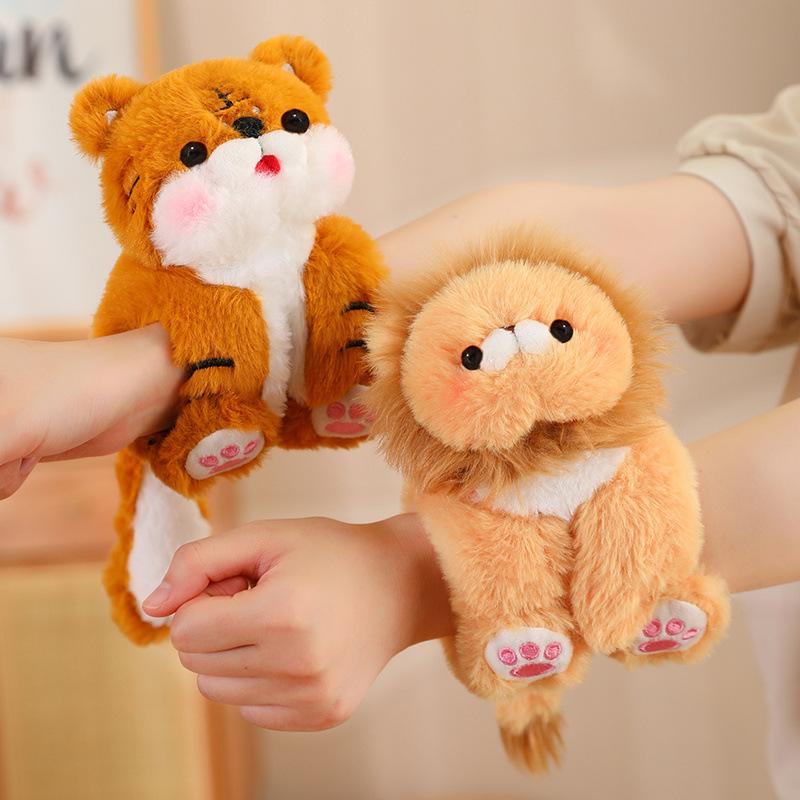 Cute Animal Slap Bracelet Doll Plush Toy Cute Elephant Lion Bracelet Doll Children's Rag Doll
