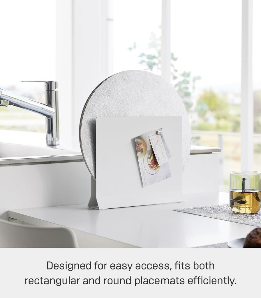 Yamazaki Подставка для подставок Jitsugyo, белая, W30 xx, подставка для хранения подставок, совместимая с круглой формой, 1999 г., примерно. Д6.5 В26.5см