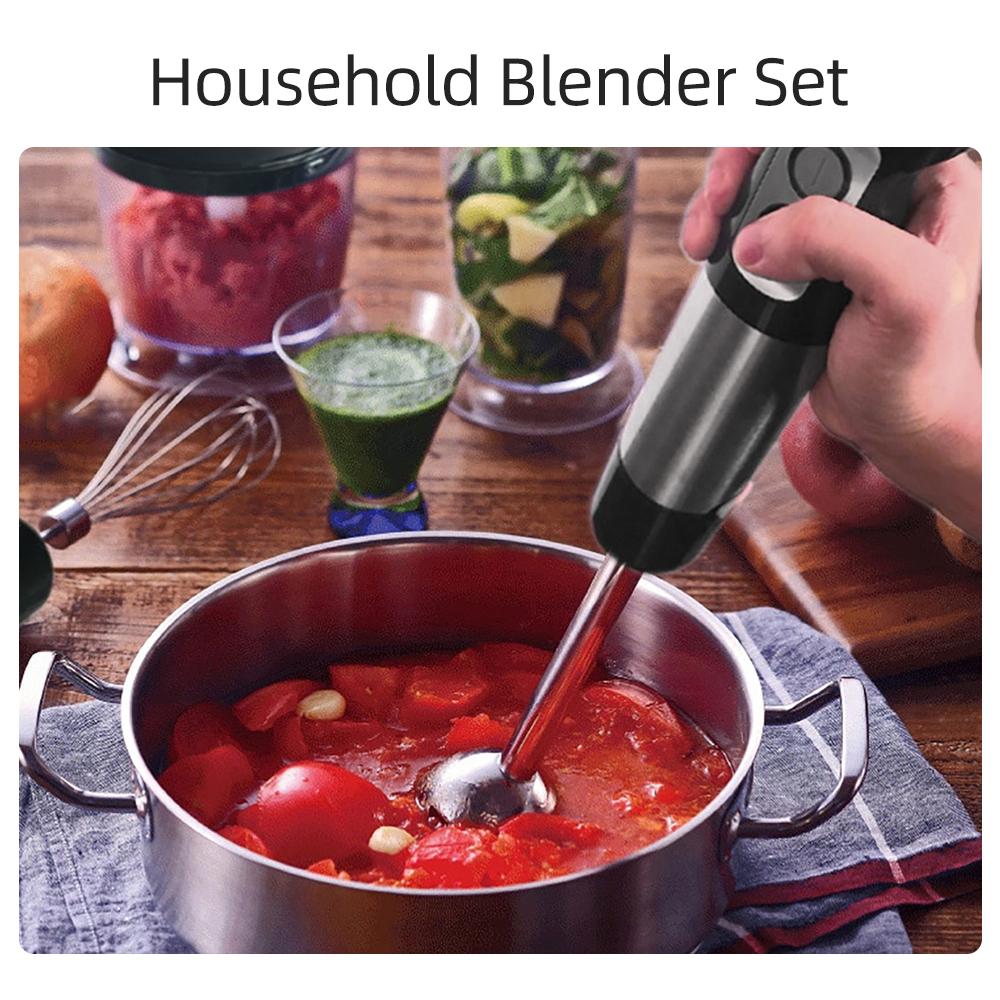 Blender Five Pieces Home 600W Big Power Cooking Machine Handheld Whisk Crush Rod Grinding Cup Meat