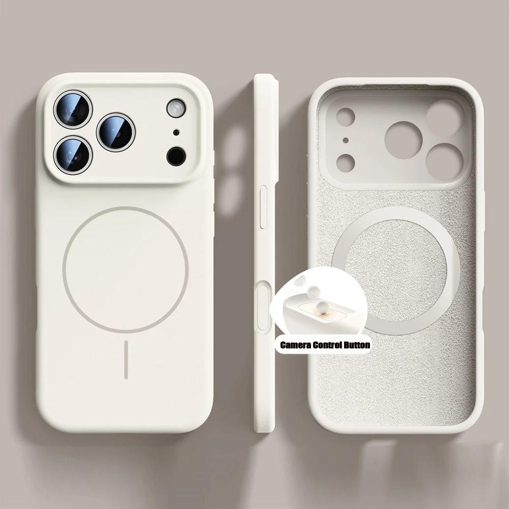 Новый чехол из жидкого силикона с магнитом для For Iphone 17 16 1 14 13 12 Pro Max 16 Plus Air al Мягкая крышка для For For Iphone 17 16 Pro Max