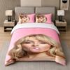3Pcs Bed Set,Sabrina Carpenter 1 Duvet Cover and 2 Pillowcases, Printed Bedding Decor For Guest Room
