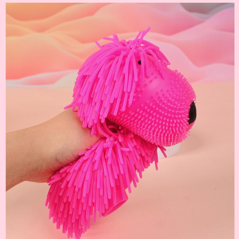 Shaggy Dog Squishy Toy Soft Glue Kawaii Squeezable Stress Reliever Pets Colorful Small Toys Easy and Convenient Cute Gifts