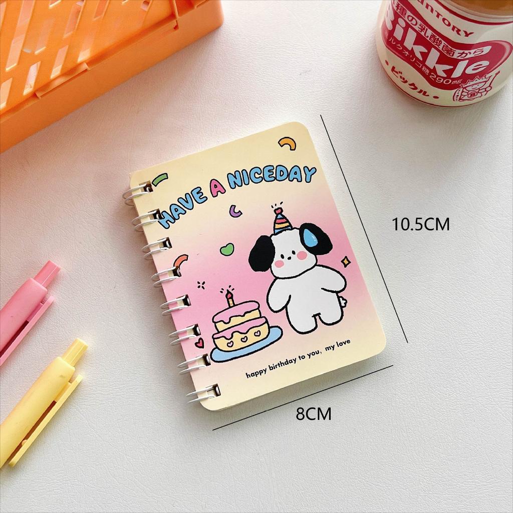 1 шт. японский милый мультяшный щенок мини-блокнот с отрывными листами студенческий портативный карманный журнал-переплет книга-планировщик блокнот детский подарок