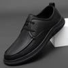 Men Shoes Lace Up Black Casual Genuine Leather Outdoor Shoes Non-Slip Men's Shoe Handmade Leisure Footwear Business Men Shoes