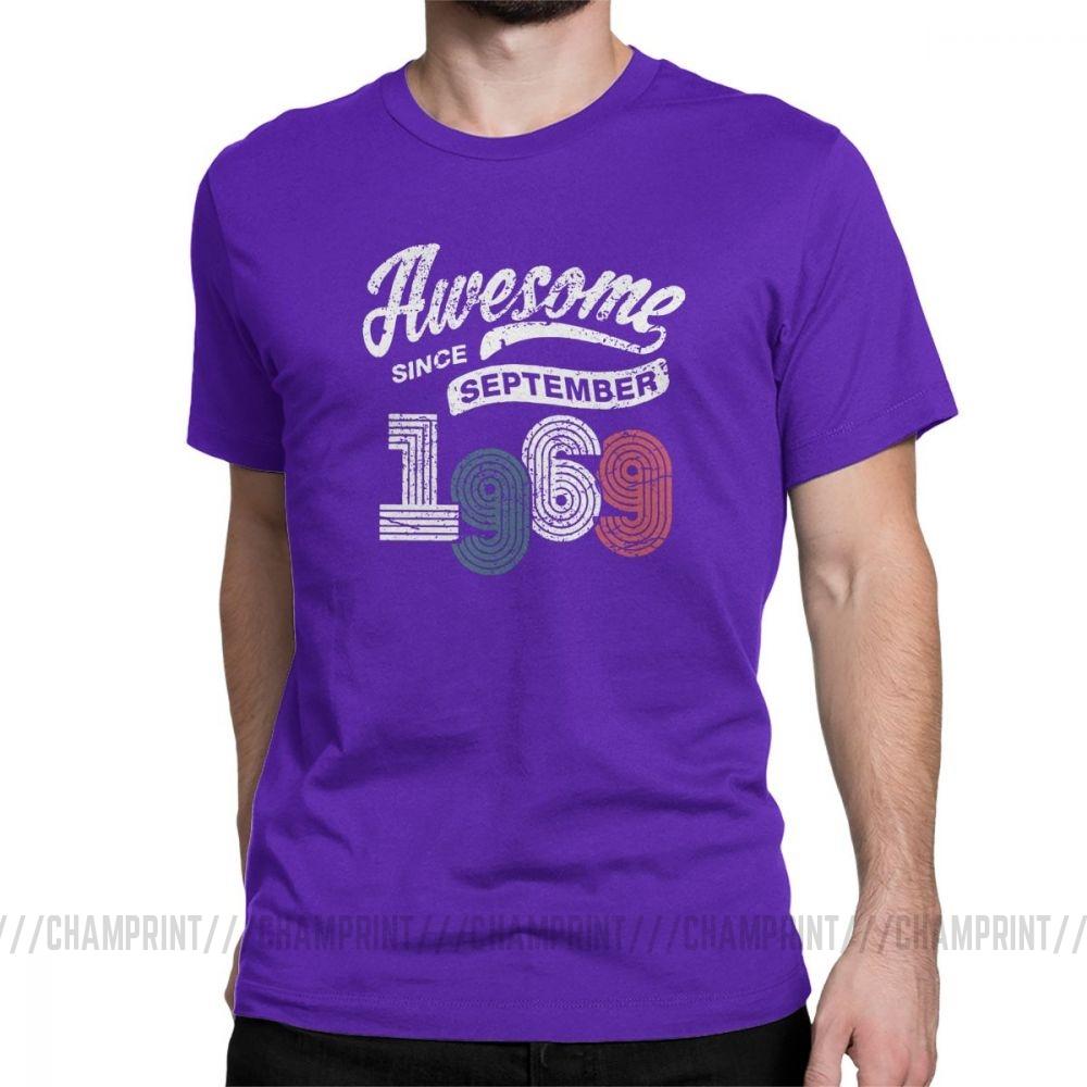 Awesome Since September 1969 T Shirt Vintage 50 Years Old 50Th Birthday Gift Men S T