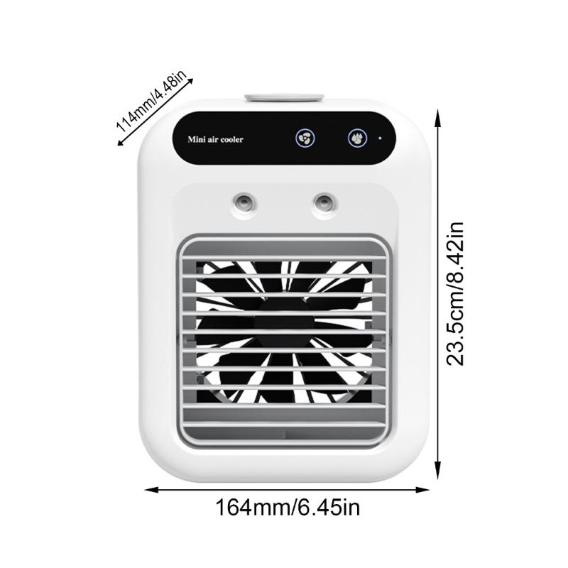 Portable Desktop Coolers Fan 9 Blade Turbos Fan Two Ice Mists Sprayings Rapid Temperature Drop 2 Wind Modes USB Powereds