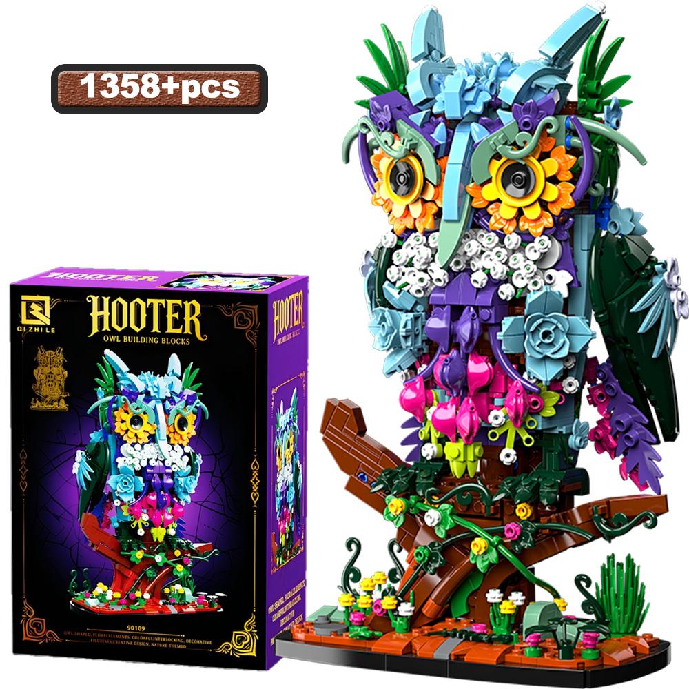 Нетоксичный Moc Механический Цветная Сова Модель Строительные Блоки Город Креативные Настольные Украшения Животные Кирпичи Образовательные Игрушки Дети Взрослые Подарок