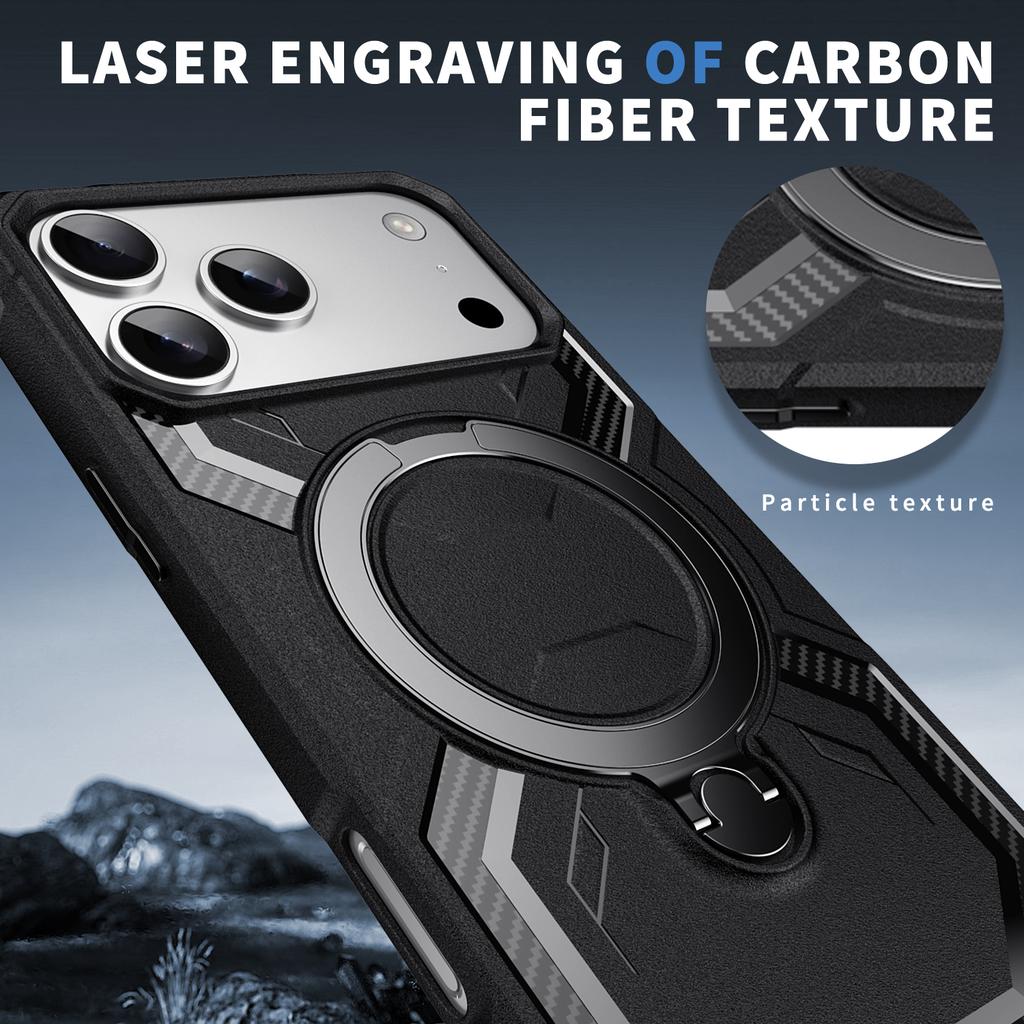 Чехол для iPhone 17 Pro Max, совместимый с MagSafe, с подставкой, из ТПУ+ПК