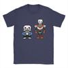 Мужская футболка Undertale Sans и Papyrus Игра Одежда из чистого хлопка Повседневная футболка с коротким рукавом и круглым вырезом Футболка больших размеров