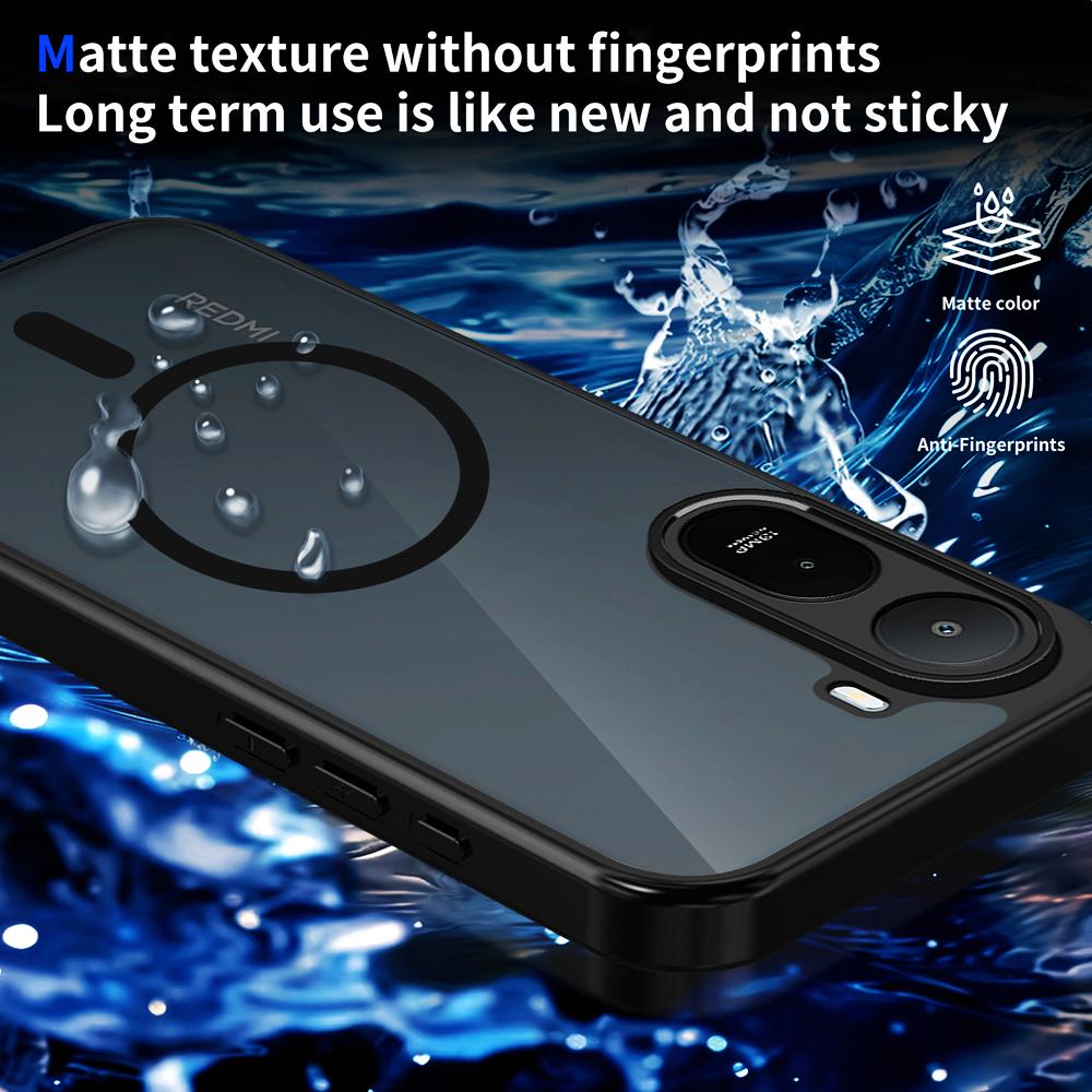 KEYSION Магнитный чехол для телефона для Redmi A7 Pro Мягкий силикон+ПК Матовый полупрозрачный черный Ударопрочный чехол для Xiaomi Redmi A7 Pro
