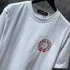 8241 CHROME HEARTS Лето 2026 Новая Высококачественная Хлопковая Круглый Вырез Свободная Большого Размера Мужская и Женская Футболка Футболка для Пары