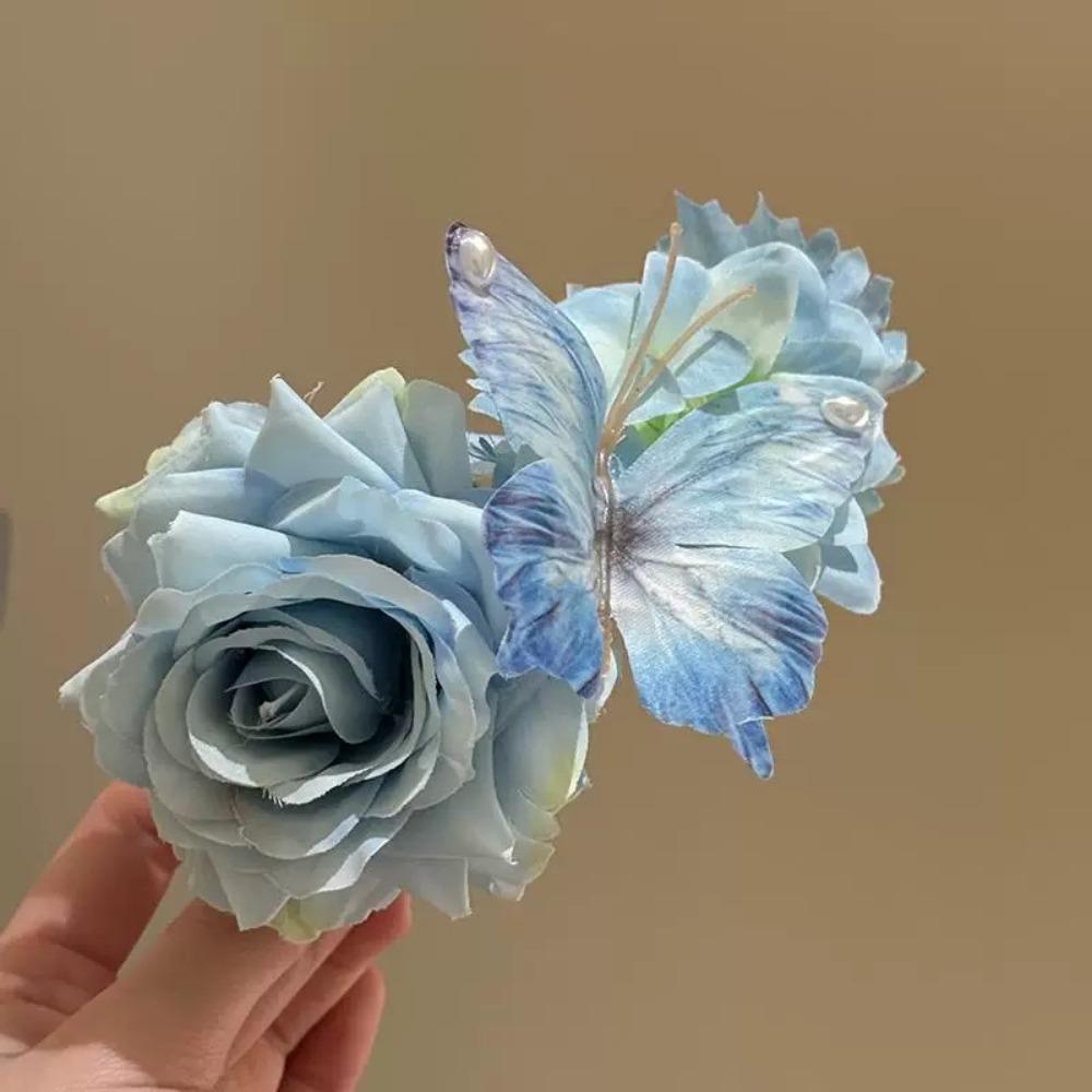 Flower Hair Claw Plastic Side Hairgrips Elegant Hairpins Parties