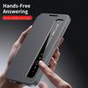 Умный чехол-книжка для Samsung Galaxy S25 Ultra с функцией пробуждения/сна через приложение, держателем для карт-кошелька и поверхностью, не оставляющей отпечатков пальцев