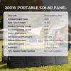 ALLPOWERS SE200 200 Вт Солнечная панель, Складная солнечная панель с регулируемой подставкой, Водонепроницаемое (IP68) ETFE Солнечное зарядное устройство для электростанции