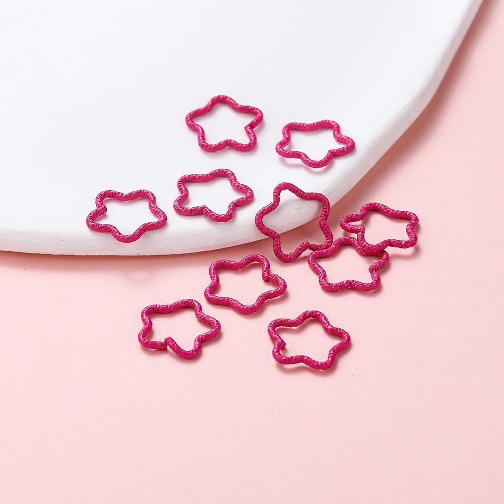 50pcs/lot Colorful Open Rings Star Shape Jump Rings For Jewelry Making Keychain Phone Chain Diy Craft Findings Supplies