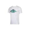 Alphabet Pattern Print Crew Neck Short Sleeve T-shirt Men Tops White AA1904-100