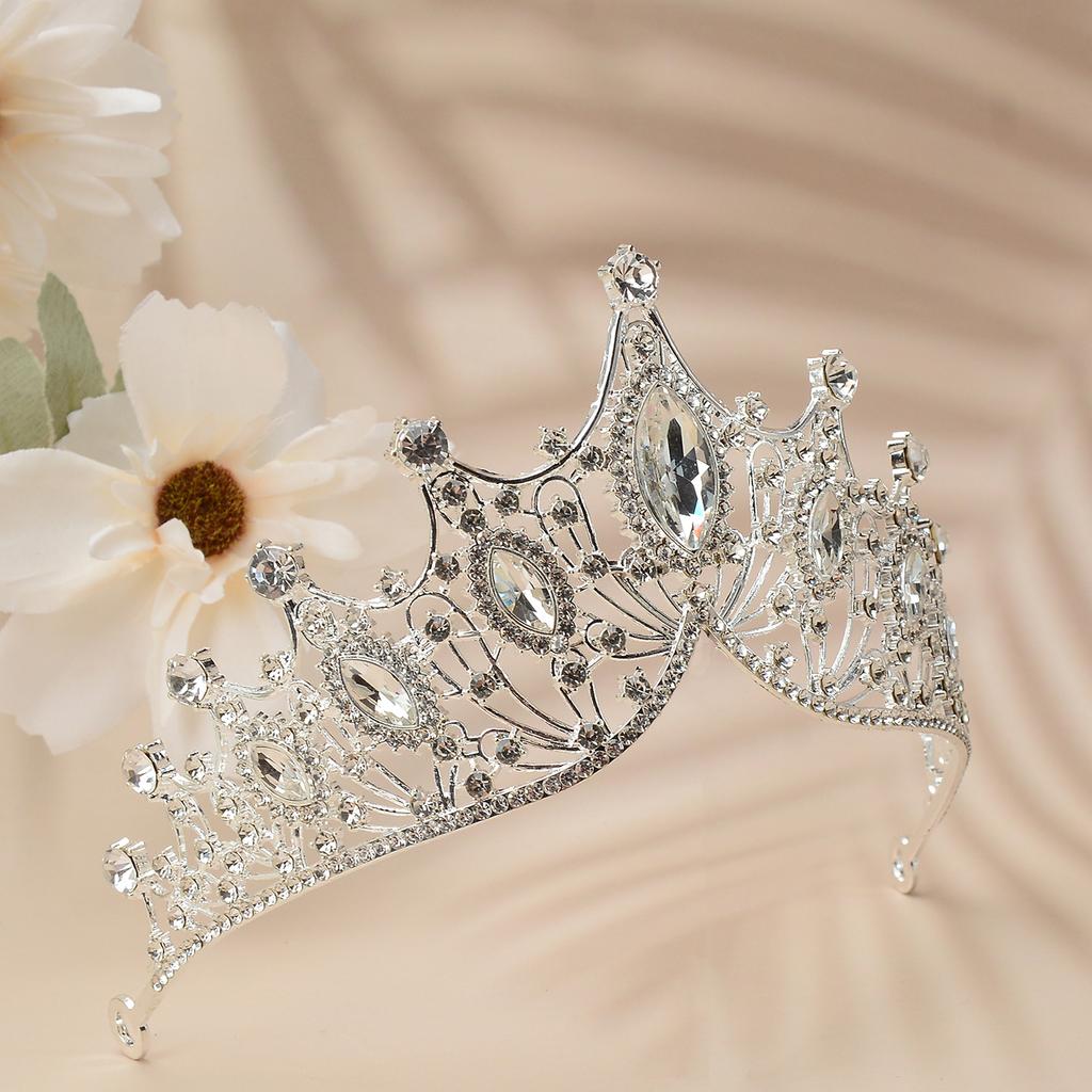 Новая барочная невеста сплав горный хрусталь корона свадьба свадебное платье производительность производительность аксессуары головной убор женщины