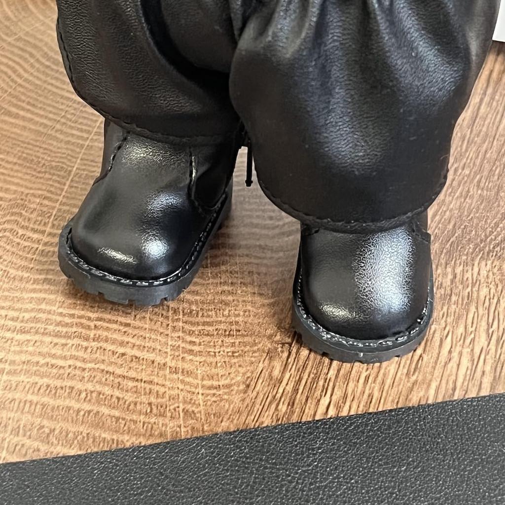 Lemonnui 20cm Plush Toy, Plush Clothes, Side Gore Boots, Shoes, Cosplay, Dress Up, Classic, Cotton Doll, Black