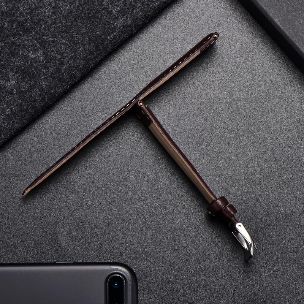 Ремешок для часов из натуральной кожи из телячьей кожи, мягкий материал, качественный ремешок для часов, деловой сменный ремешок 18 мм, 20 мм, 22 мм, 24 мм