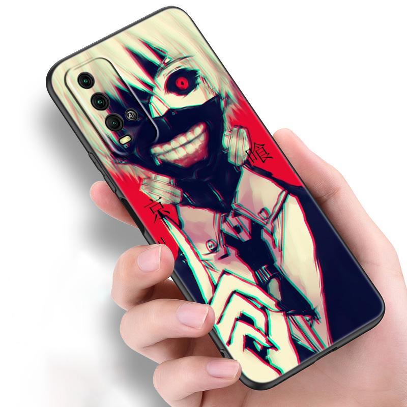 Модный чехол для телефона Tokyo Ghoul с аниме Kaneki Ken для Xiaomi Redmi Note 11 10 9 8 Pro 11T 10T 10S 9S 8T 9 9A 9C 9T, черный мягкий чехол