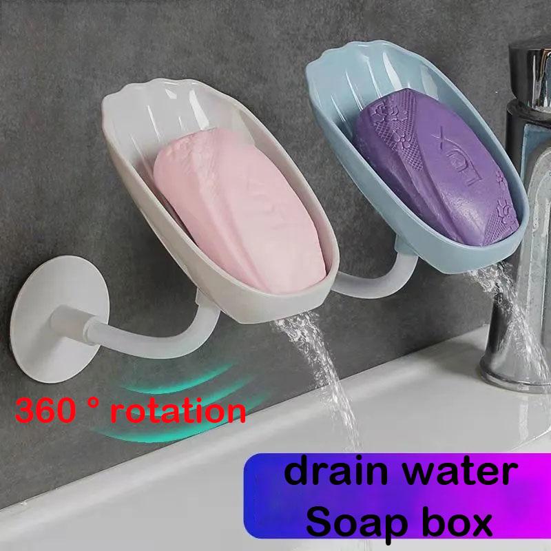 Shell Shaped Soap Box Drain Soap Box Bathroom Shower Soap Box Sponge Storage Board Tray Bathroom Supplies Bathroom Appliances