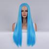Long Straight Cosplay Wig with Middle Part Woman Anime Ombre Hallowmas Lolita Synthetic Wig Pink  Red Heat Resistant Hair