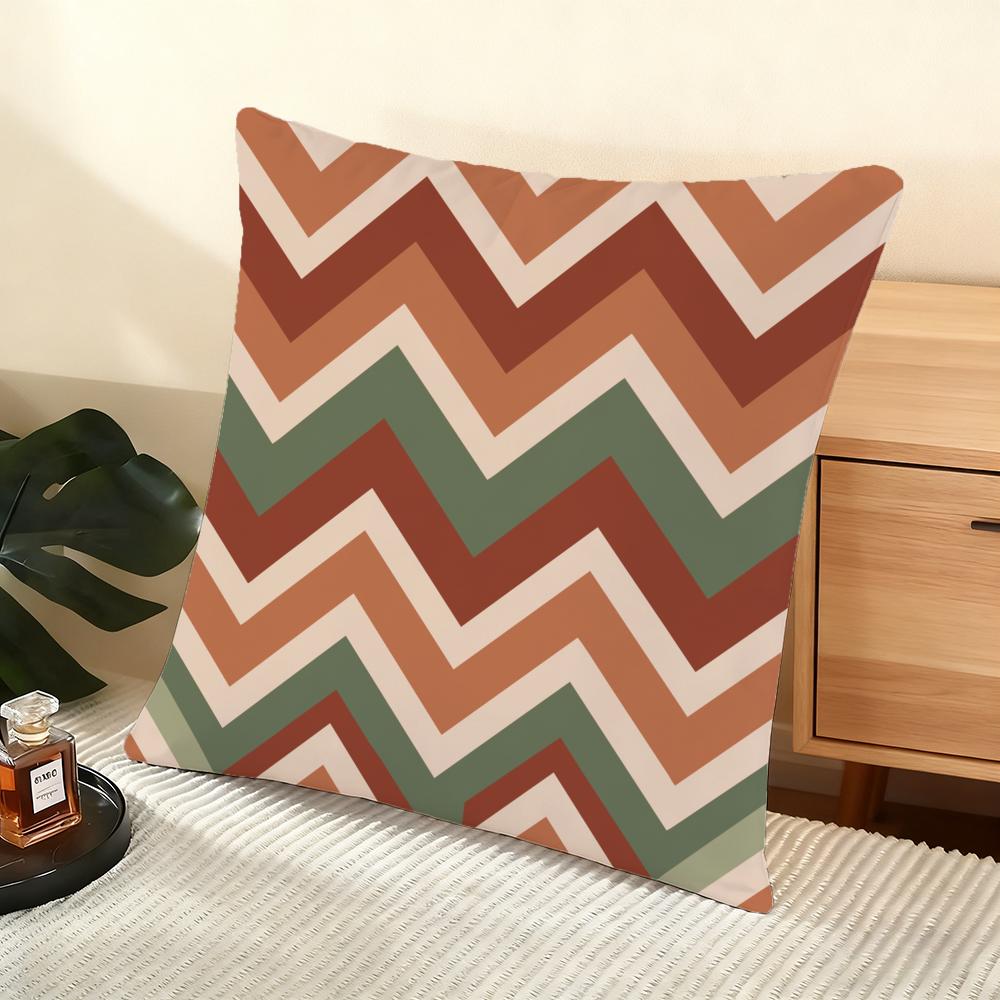Calm Geometric Color Cushion Cover Soft Short Plush Pillow Cover Smooth Cozy Texture Aesthetic Cushion Case Home Decor