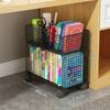 Removable Bookshelf Under Desk Shelf Classroom Floor Book Organizer Desk Side Trolley for Students Storage Bookcase with Wheels