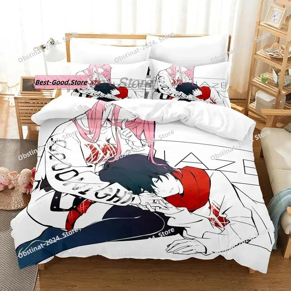 Комплект постельного белья Darling In The Franxx Single Twin Full Queen King Size Комплект постельного белья Aldult Kid Bedroom Duvetcover Sets 3D простыни