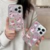 Роскошный Чехол для Телефона KT с Милым Рисунком Клубники Для iPhone 14 Pro Max 15 Pro 16 17 Pro Max Ударопрочный Жесткий Чехол